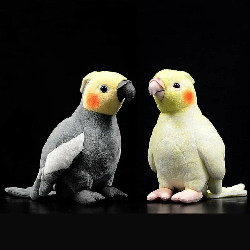 Creative Real Lifelike Parrot Cockatiel Miniature Cute Owl Soft Stuffed Photo Doll Props Home Garden Decor Ornament Fake Birds