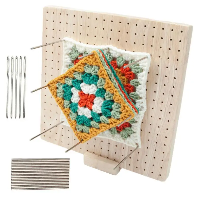 NEW Wooden Blocking Board Granny Square Crochet Board Crafting With 324 Small Holes For Setting Sewing Knitting Artworks