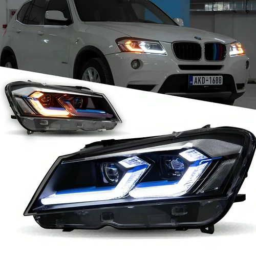LEDヘッドライト,BMW x3,f25,ヘッドライト,ヘッドランプ,車の装飾,Dl,信号プロジェクター,レンズ,自動アクセサリー,2010-2013