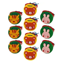 10Pcs Children's Cartoon Pattern Castanets Kids Musical Instrument for Rhythm and Coordination Development