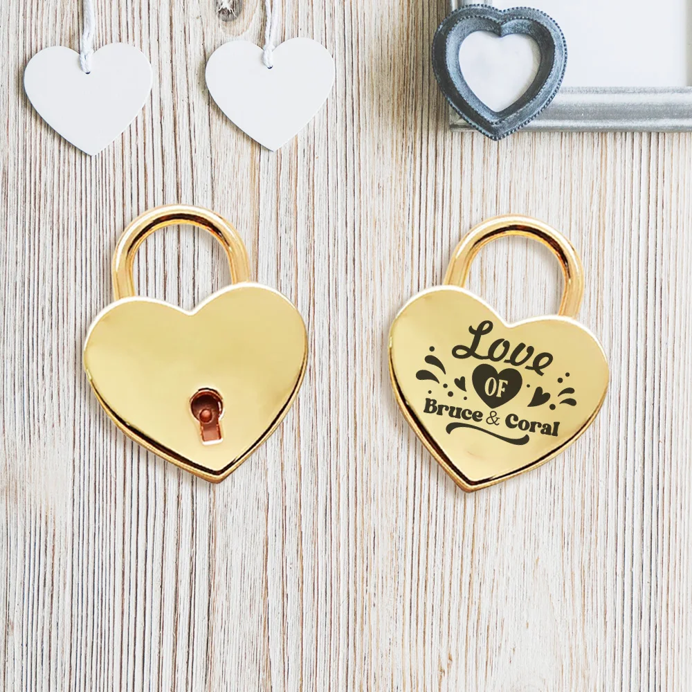 1PC nice love FLOWER Custom Name Engrave Padlock Mini Heart Shaped Lock Love Padlock Wish Lock Wedding Keyed Padlocks