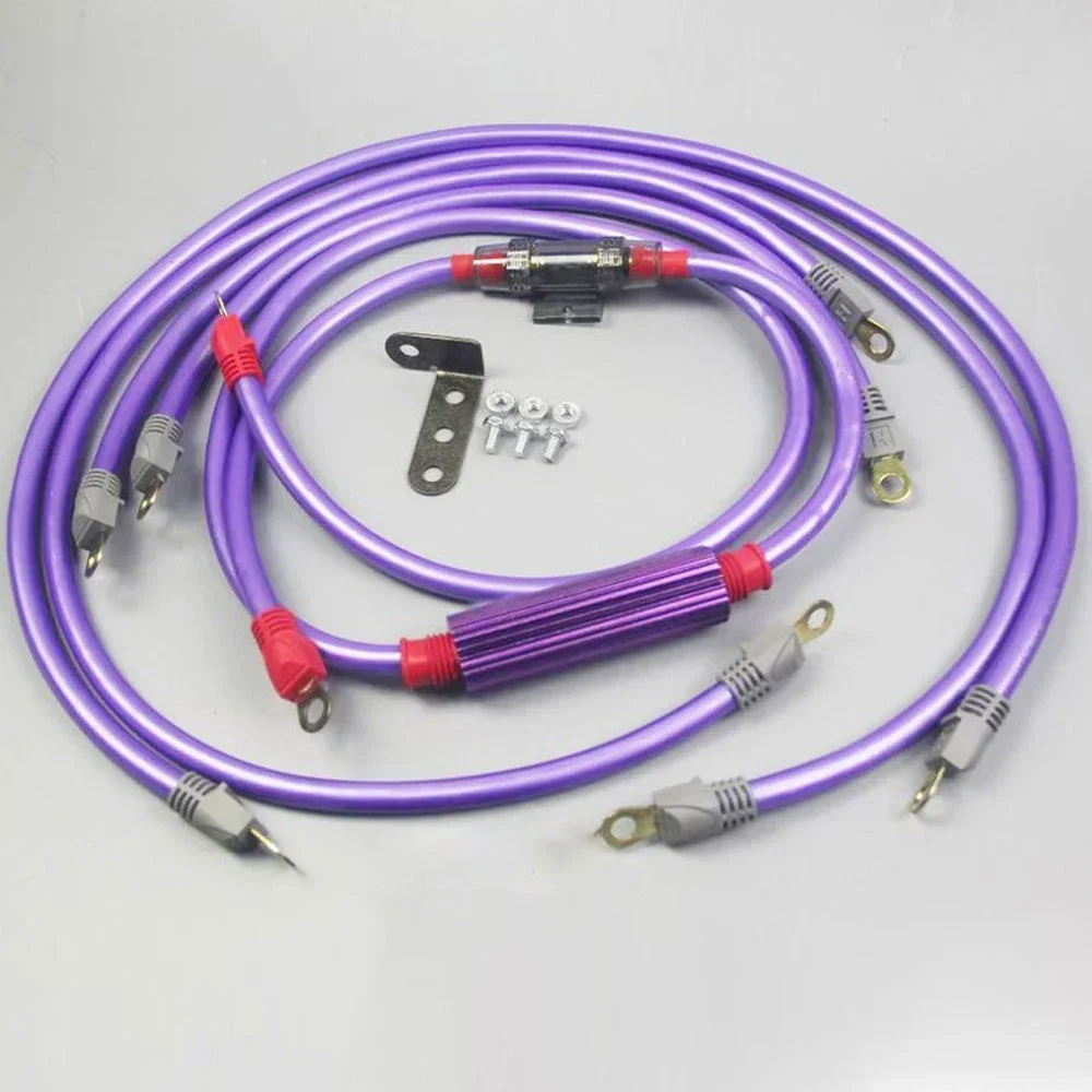 Racing Grounding Cable Wire Voltage Stabilizer Kit Universal Car Engine Earth Grounding Cable System Nano Set Fuel Saver Parts