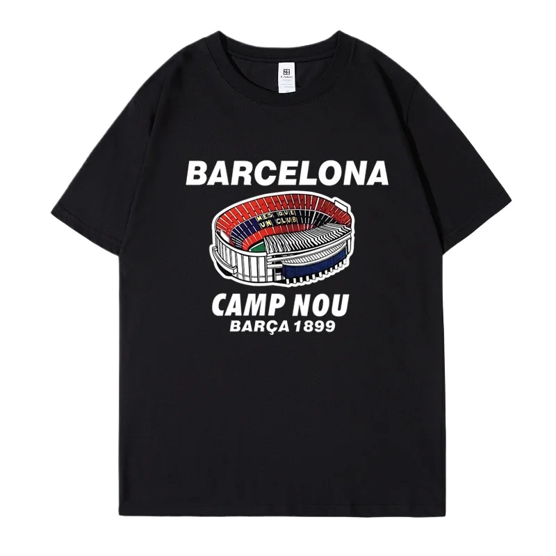 2026 Camp Nou Stadium Cartoon Barcelona FC 27 Titles La Liga Championship Anniversary T-shirt Short Sleeve Football Shirt