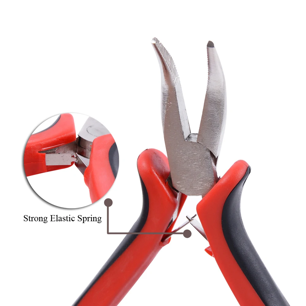 1 Bottle/100pcs 5mm Micro Links/Beads+2pcs Pulling Needle+1pc Hair Plier Hair Extensions Tool Kit