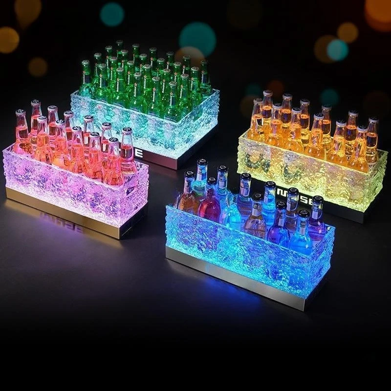 

Luminous Wine Basket Ice Bucket Commercial Acrylic Champagne Frame Party KTV Cocktail Taibao