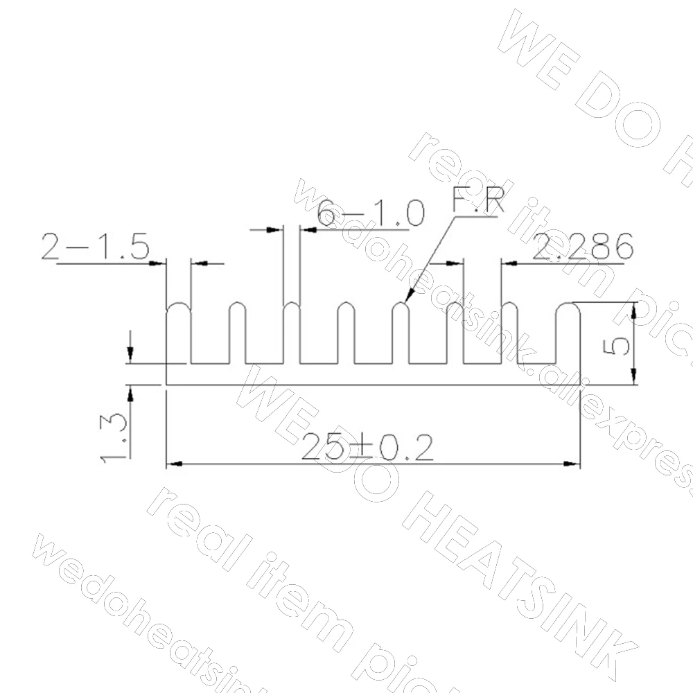 25x25x5mm Red Anodized Slotted Heatsink With pre Applied Thermal Adhesive Tape Aluminum Cooler Heat Sink for CPU Route Amplifier