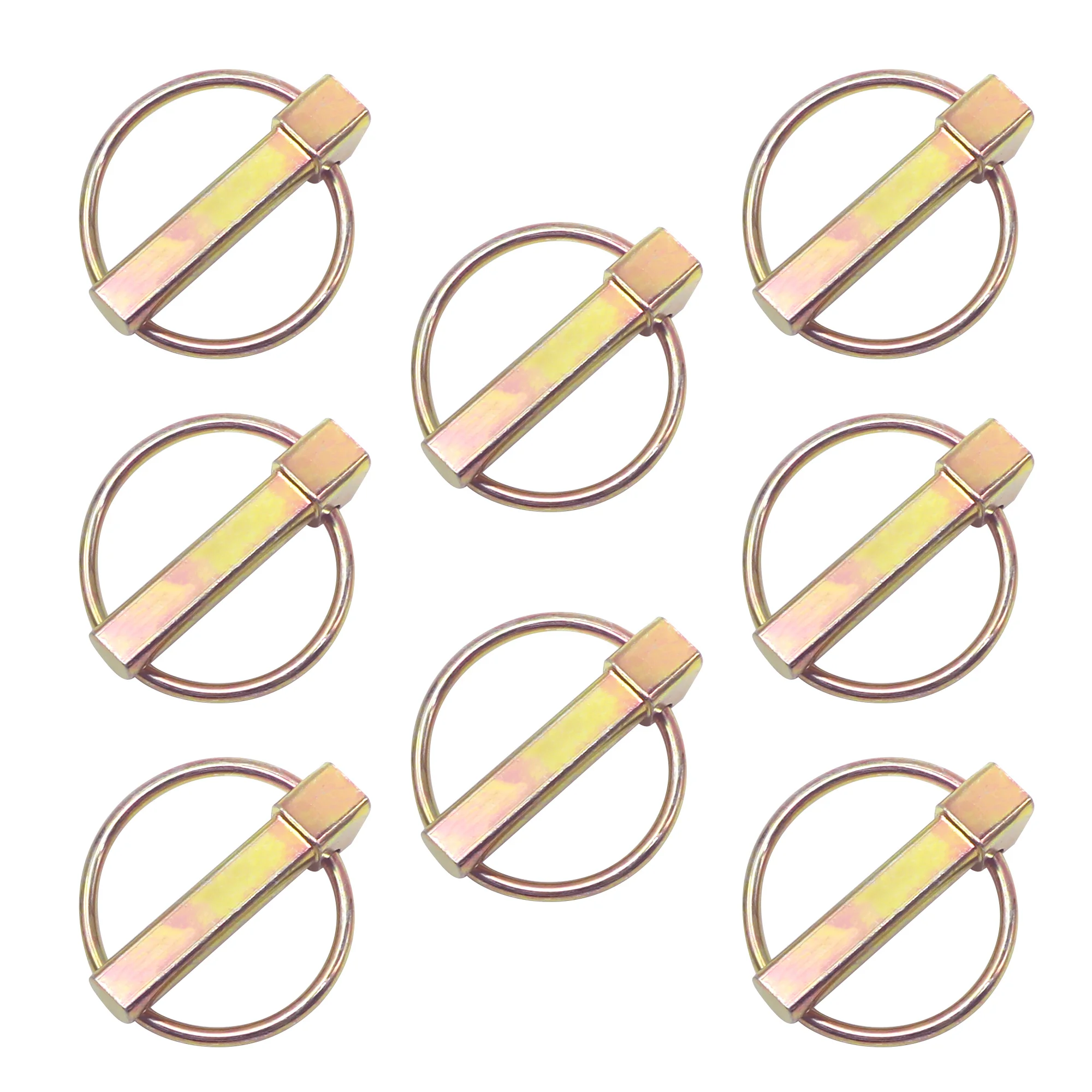 8pcs O-shape Lynch pin Heavy Duty Steel Coupler Latch Ring Clip 1/4