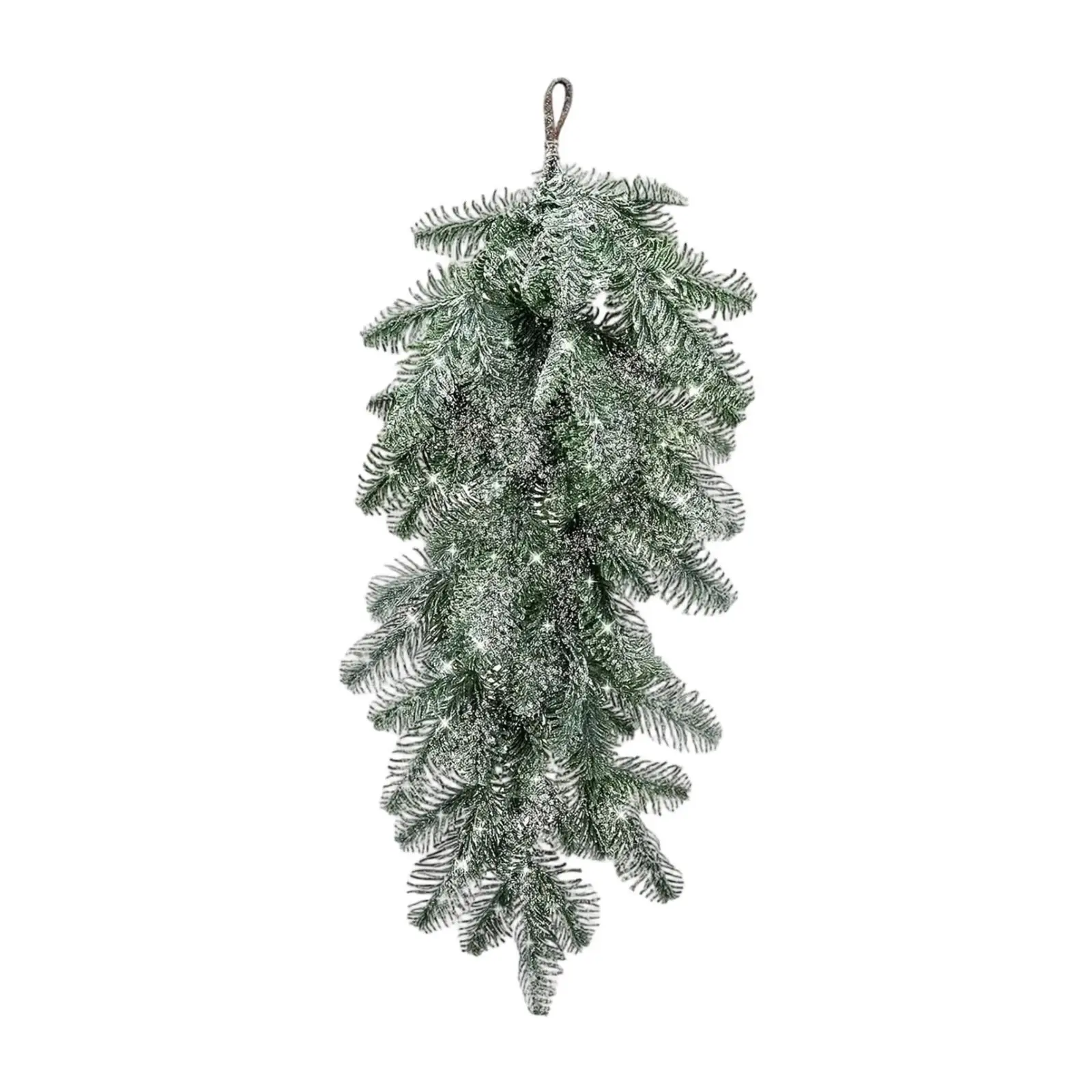 

Искусственный венок из сосновых игл в форме капли для зимних праздничных украшений на входную дверь и каминную полку