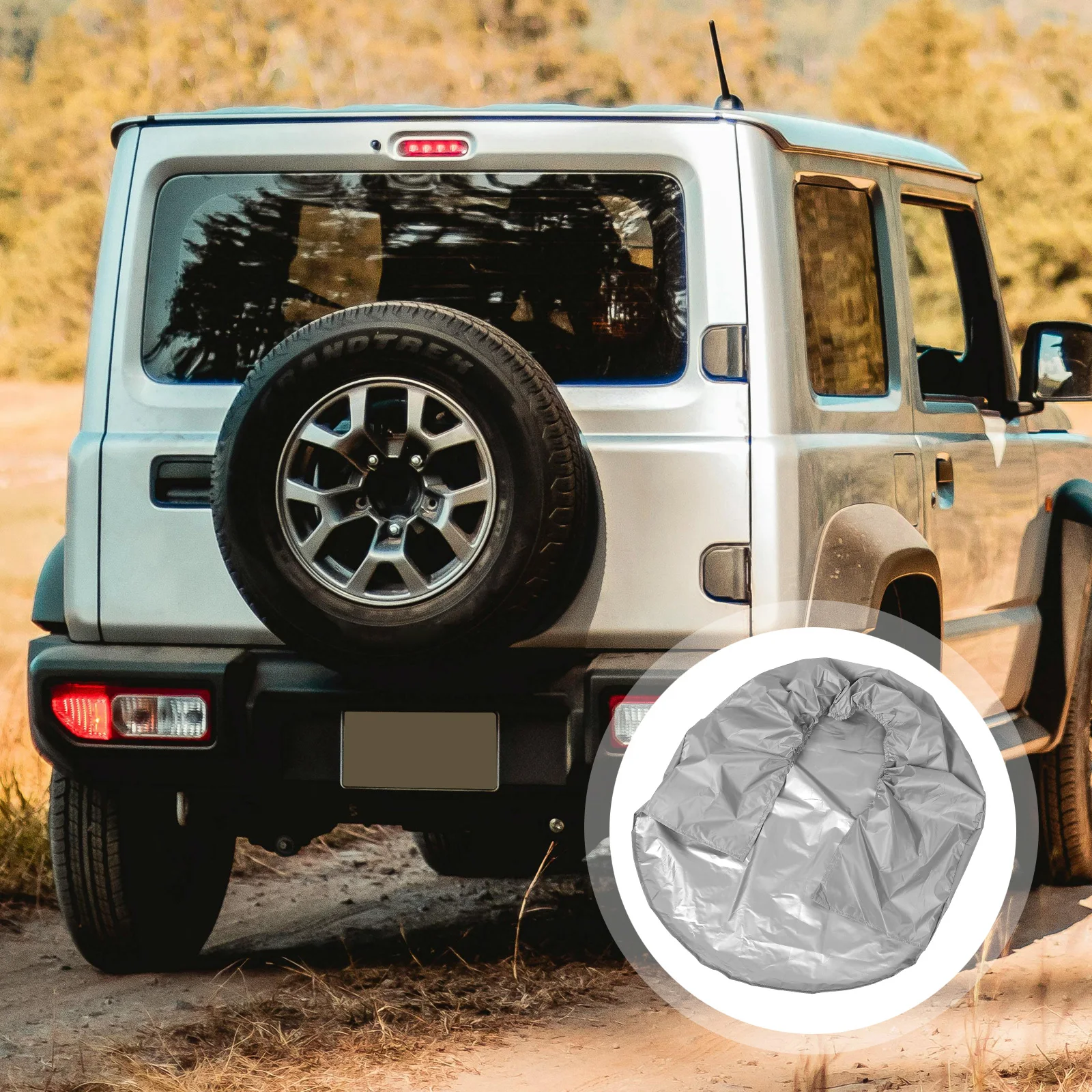 

Protection Tire Cover Rv Covers Snow Spare Grey Camper Wheel Outdoor Trailer Travel Durable Waterproof Fits Various