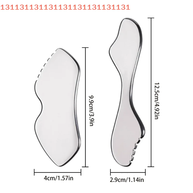 얼굴 리프팅 근육 이완 통증 완화 바디 스크래핑 도구 머리 목 등용 스테인리스 구아샤 보드 마사지기