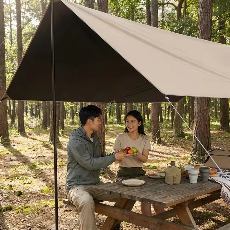 3 * 3 meters outdoor awning hexagonal awning, windproof, rainproof and sunscreen, suitable for 8-10 people