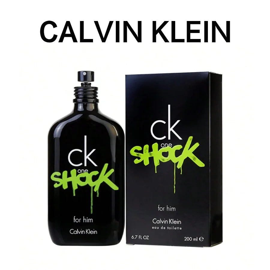 Calvin Klein One Shock men Eau De Toilette Spray 200ml Amber Spicy Scent Men's Perfume Authentic Original Long-Lasting Fragrance