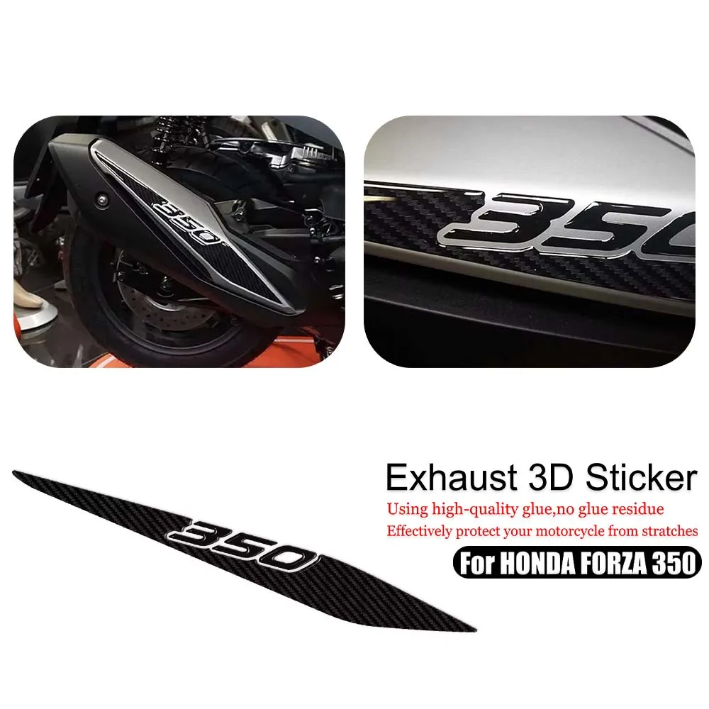 

For Honda Forza350 forza350 forza 350 Motorcycle exhaust protection 3d stickers Motorcycle decorative stickers