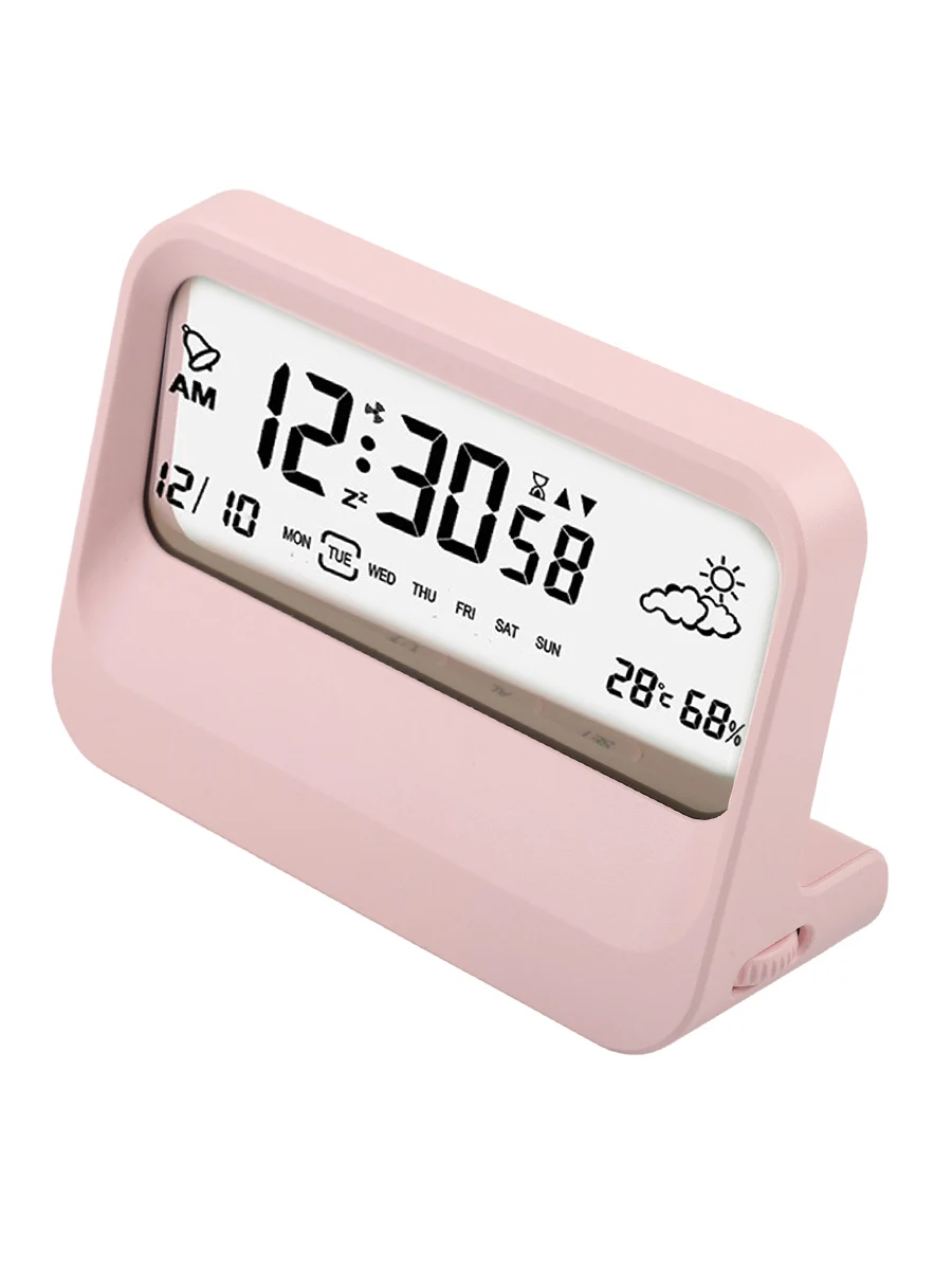 13*5*9cm Digital Alarm Clock Battery Operated Bedside Clock Portable Alarm Clock Room Temperature Display For Home For Office
