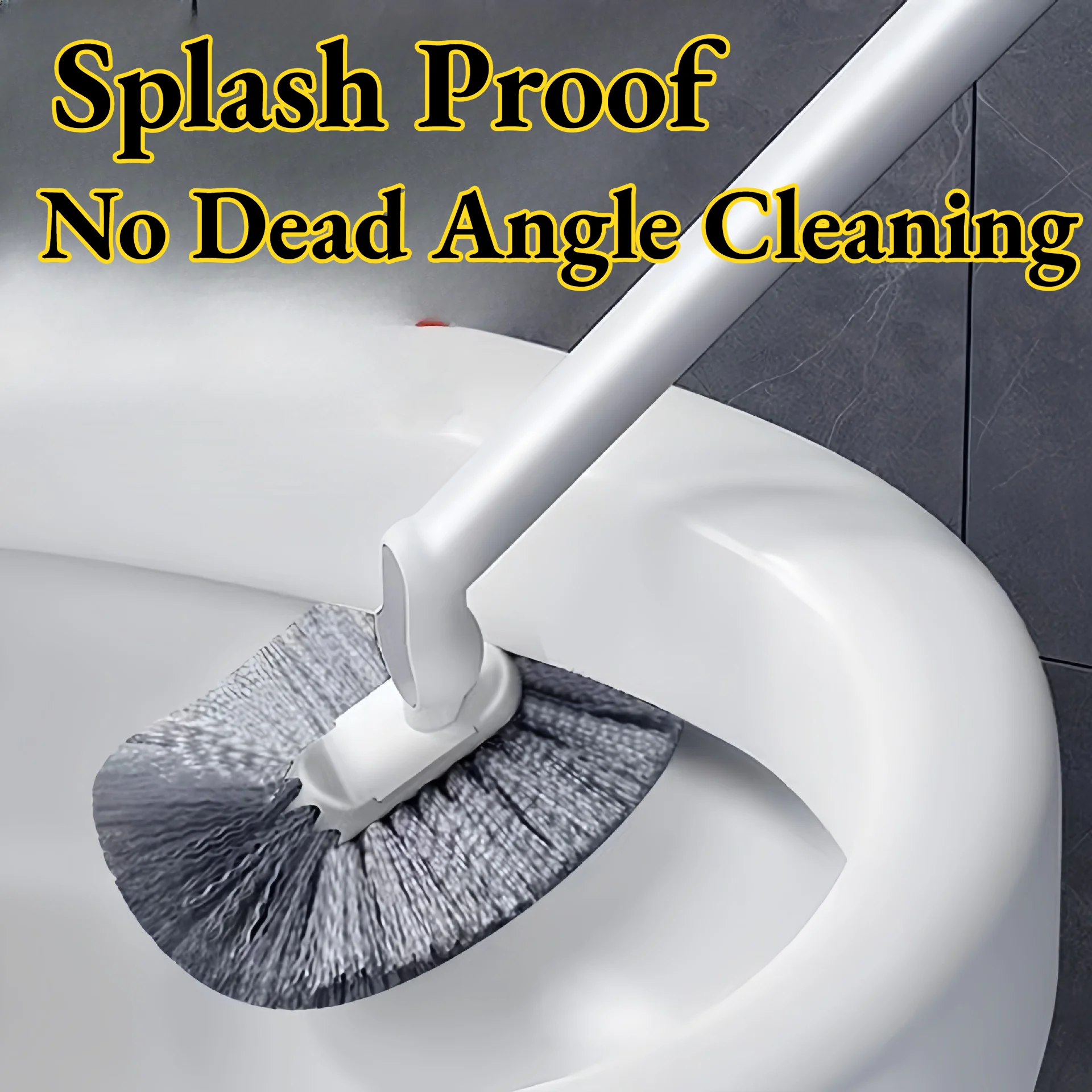 

Toilet Brush Household Long Handle Splash-proof Strong Cleaning Set No Dead Angle Soft Hair Wall Hanging Simple Modern Durable
