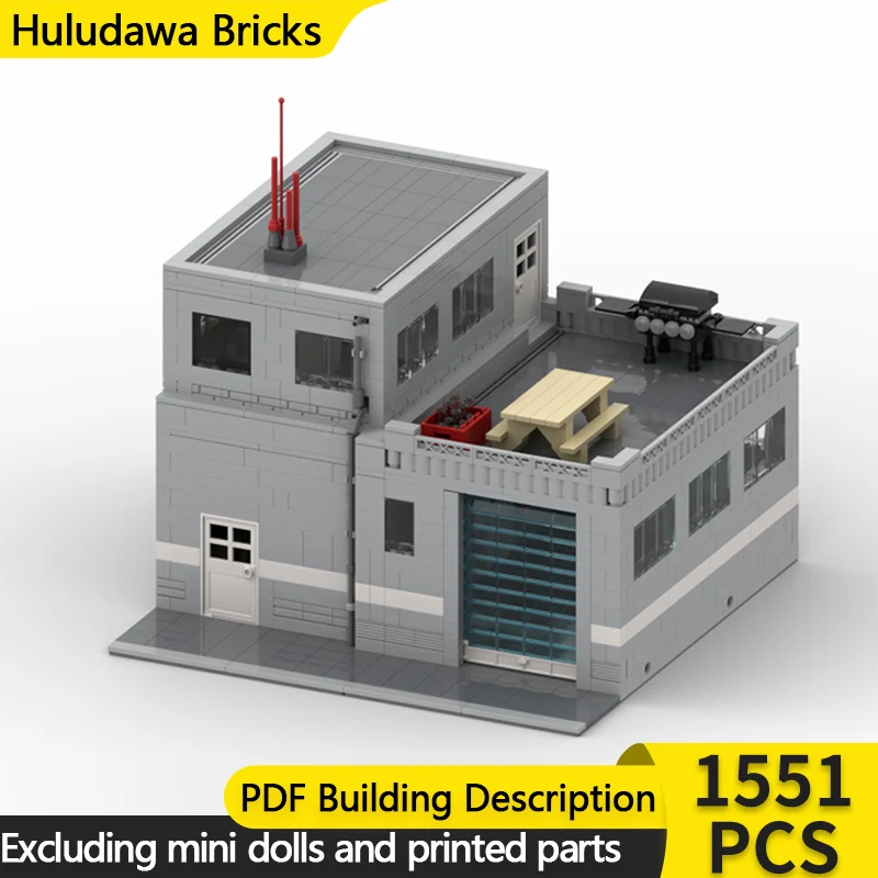 

City Street View Model MOC Building Bricks Ambulance Station Modular Technology Children Holiday Gifts Assemble Toys Suit