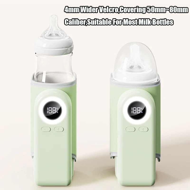Bottle Warmer 4 in 1 Fast Heating Baby Milk Warmer with Accurate Temperature Display USB Charging Portable Wireless Milk Warming