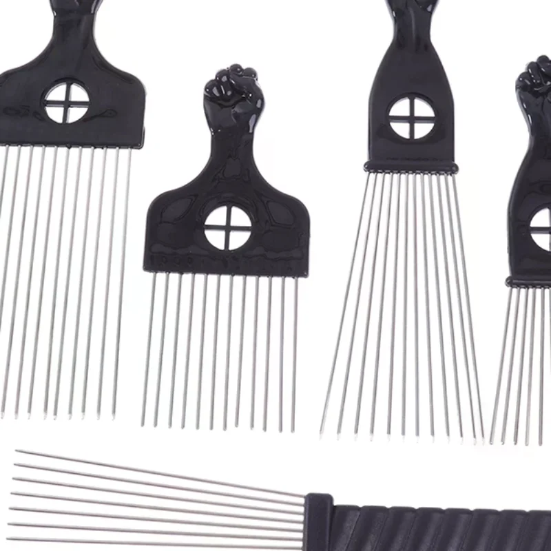 Pequim preto afro metal pente de cabelo africano escova salão penteado ferramenta estilo