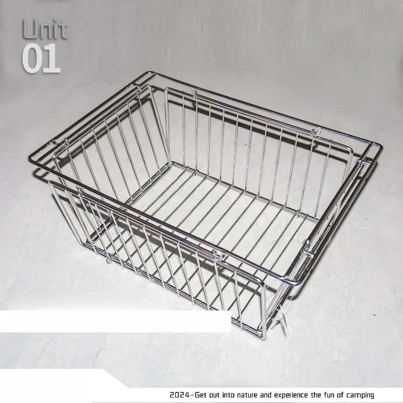 IGT Lightweight Stainless Steel Folding Drainer Basket Camping Storage Basket IGT Table Accessories NEW