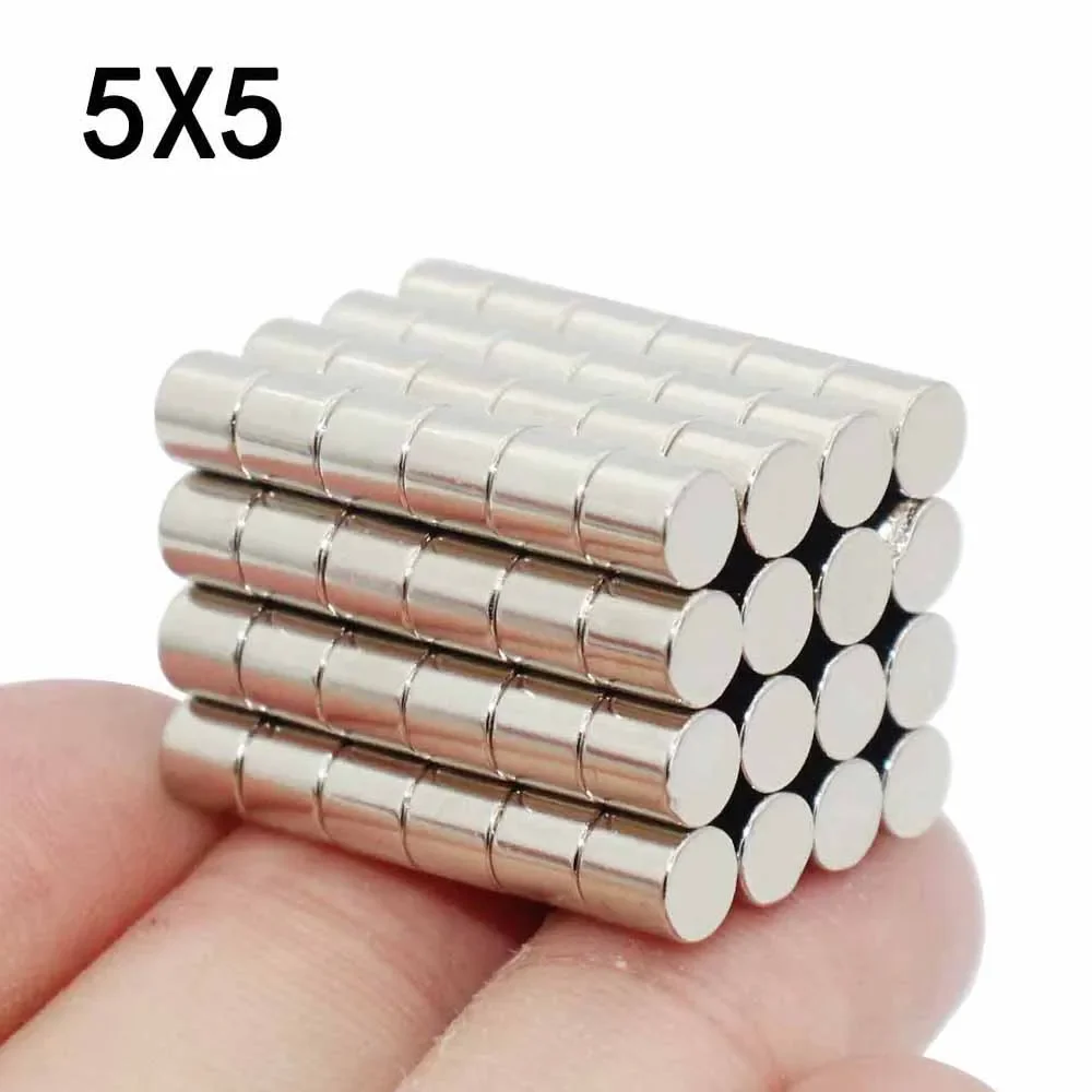 10/20/30/50/60 Pcs 5x5 Neodymium Magnet 5mm x 5mm N35 NdFeB Round Super Powerful Strong Permanent Magnetic imanes Disc 5*5