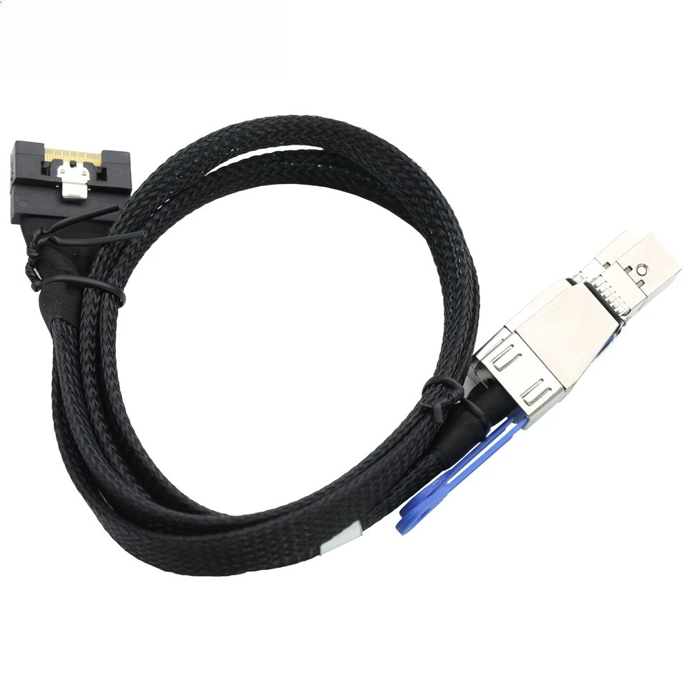 ADT-Link PCI-E Slimline SFF-8654 8I Plug-in anti-curto com tudo incluído para 2 SAS HD 8644 comprimento de cablagens de serviço de cabo de extensão