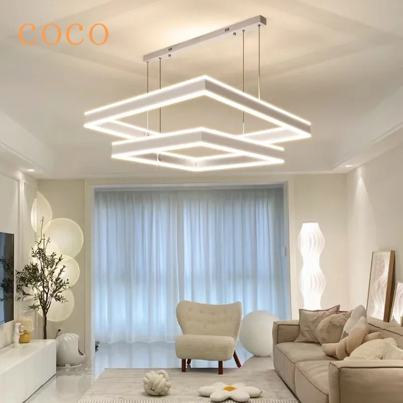 New Creative Personality Living Room Nordic Modern Minimalist Light Dining Room Bedroom Minimalist White Headlight Main Light