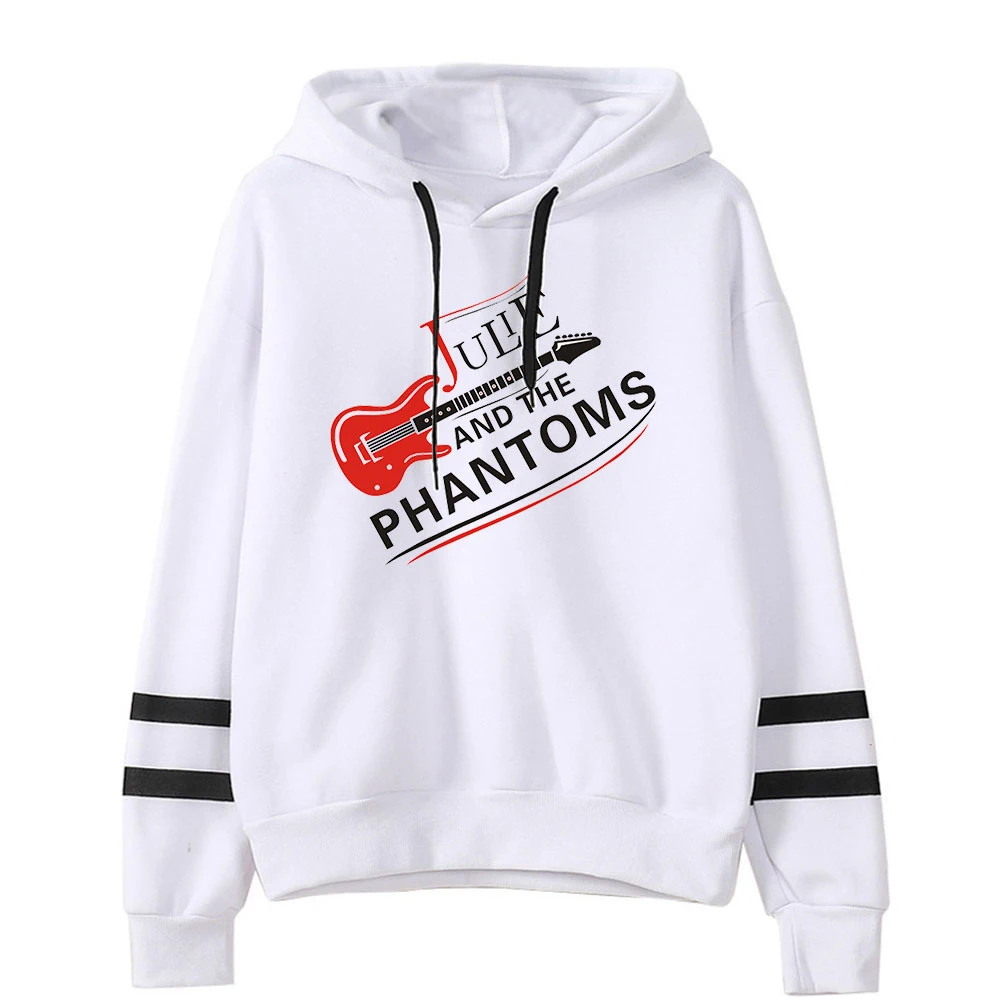 Julie und die Phantoms Hoodie für Männer Frauen Taschen lose Ärmel Sweatshirts Harajuku Streetwear Sonnen untergang Kurve Kleidung plus Größe