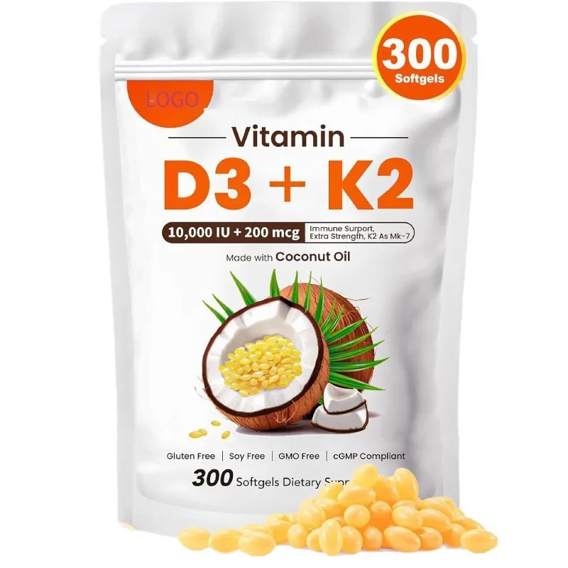 

Vitamin D3K2 soft capsules promote intestinal absorption, enhance cardiovascular protection, and improve immune metabolism