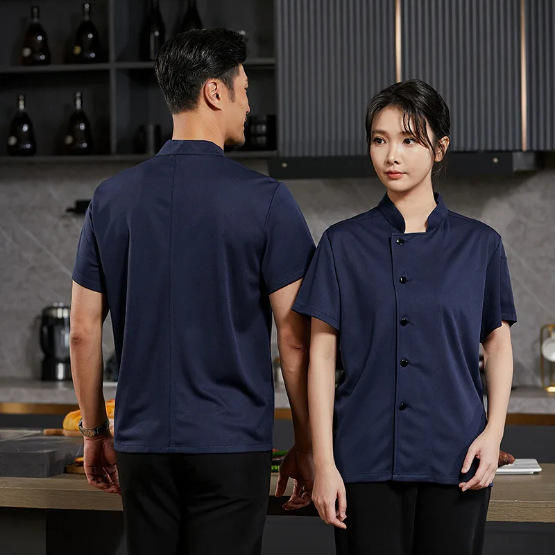 Chef Overalls New Summer Full Body Breathable Mesh Short Sleeve Men's Dining Hotel Kitchen Workwear for Women