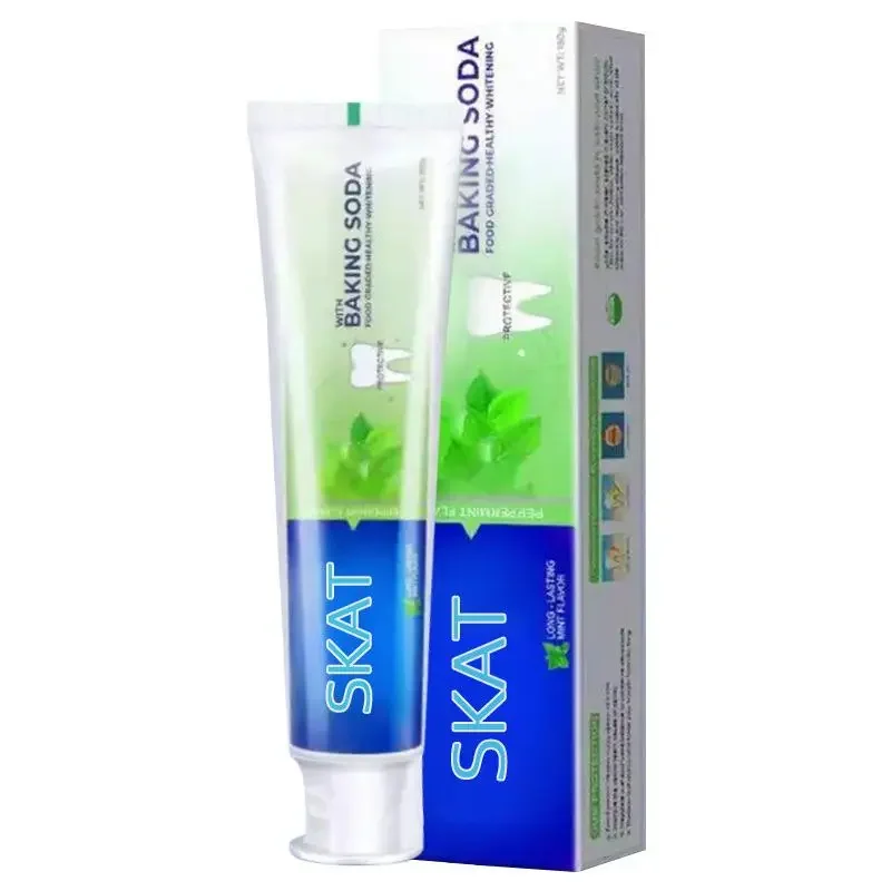 Sdotter-Dentifrice blanchissant pour le nettoyage des dents, élimine le SAF, rafraîchit l'haleine, menthe poivrée, grade alimentaire sain, bicarbonate de soude, dentifrice, nouveau, 180g