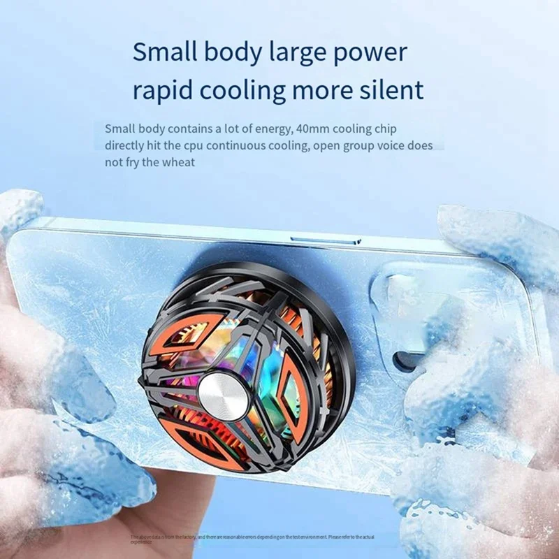 Mobile Phone Radiator Cooler Semiconductor Refrigeration Magnetic Live Broadcast Clip Dual-Purpose Cooling Fan