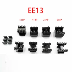 EE13 5+5 4+4 2+4 Pins 10/8/6P Mn-Zn PC40 Vertical Horizontal Transformer Ferrite Magnetic Core Coil Skeleton Former Bobbin