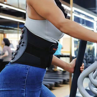 Double Pull Waist Support Belt with Buckle Adjustable Back Brace Belt Mesh Lumbar Support Belt for Lower Spine Protection