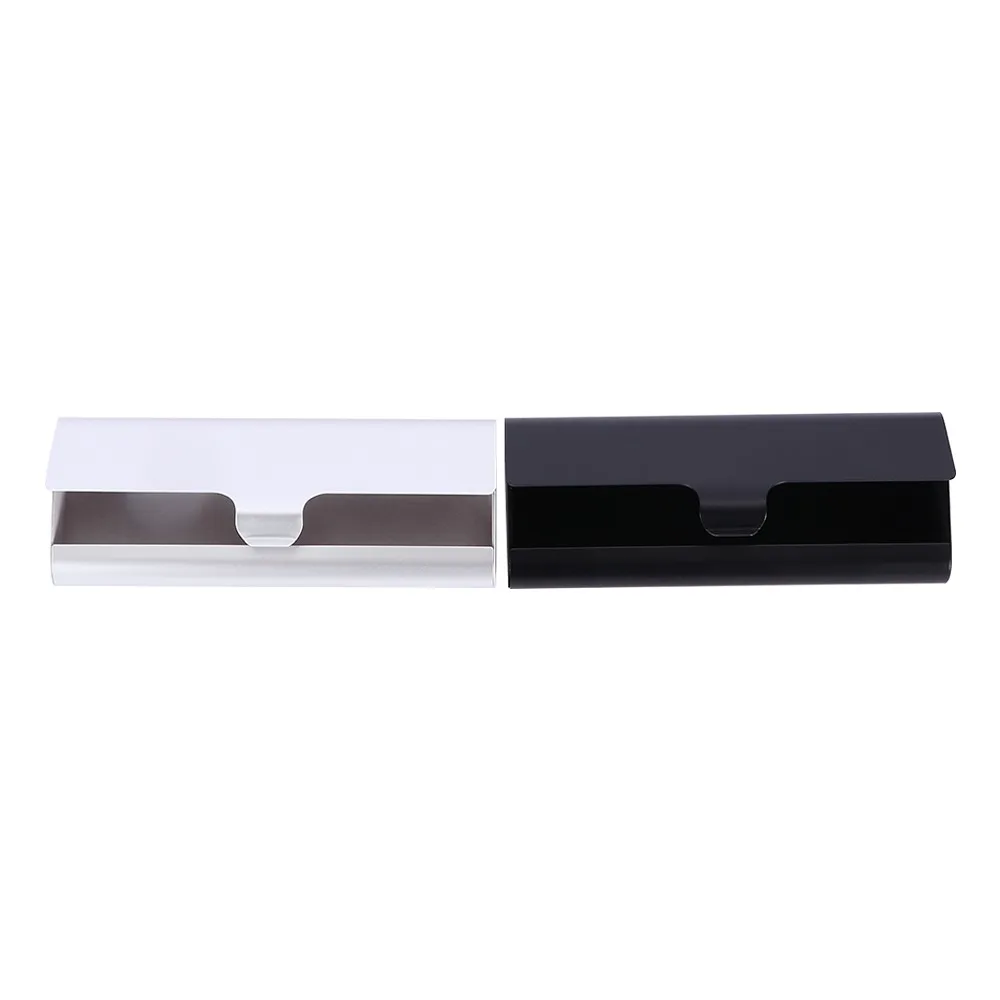 1PC Slim Matte Hard Metal Eyeglasses Case Black Silver Spectacles Glasses Protection Holder Box Travel Portable Holder Box Gifts