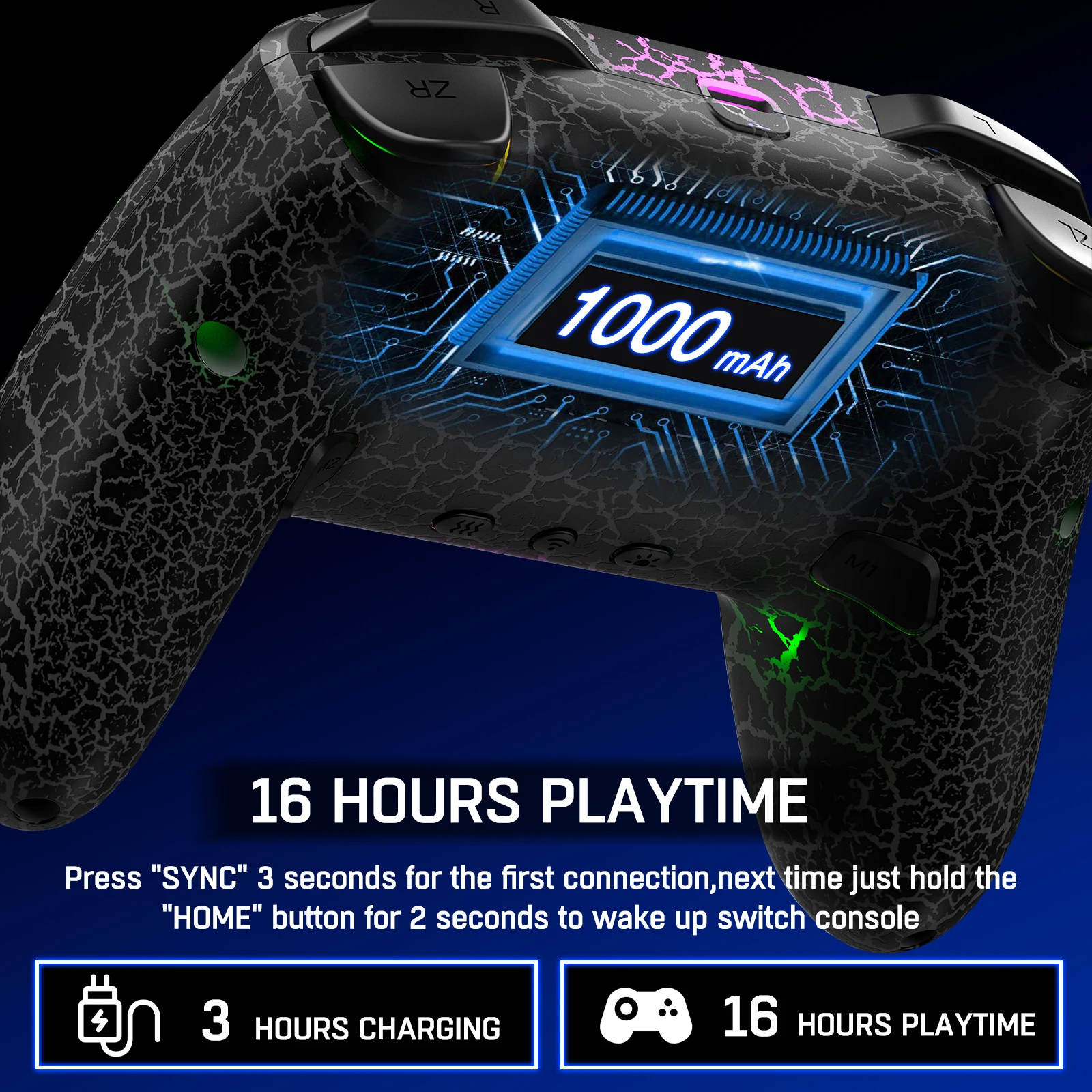 닌텐도 스위치용 무선 게임패드, RGB 조이스틱, 블루투스 게임 컨트롤러, 스위치 OLED, 스위치 PC 컴퓨터 노트북용, 2.4G