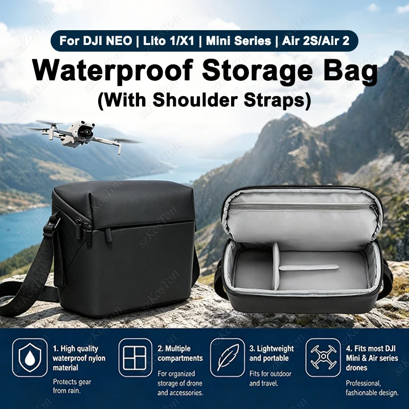 Bolso de hombro universal para DJI Neo, mochila de viaje para DJI Lito 1/X1/Mini 3/4/5 Pro, bolsa de almacenamiento para accesorios de drones