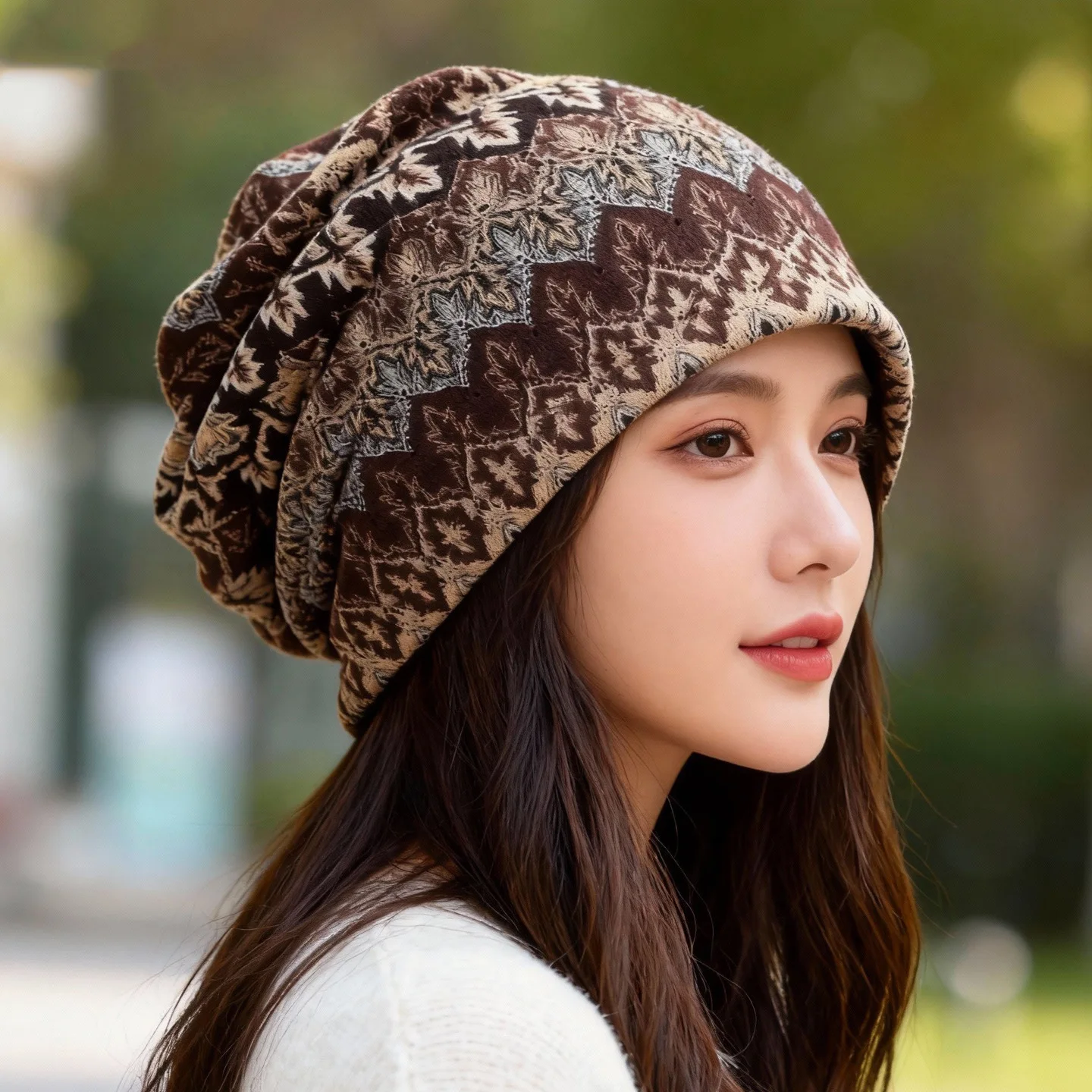 Sombrero de Moda para Mujer, Estilo Bohemio, con Encaje, Gorro Retro
