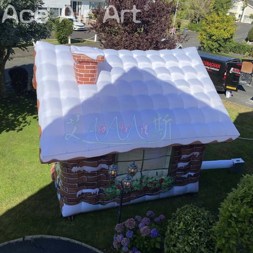 Holiday Inflatable ChristmasTent Inflatable Santa Grotto for Event Inflatable House Tent