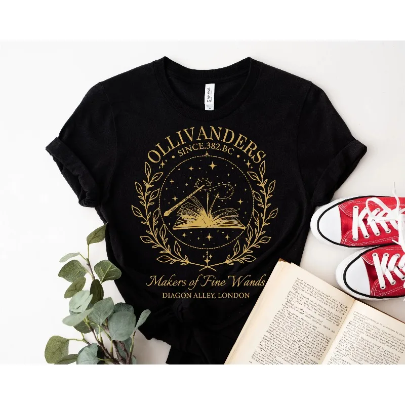 تي شيرت بوتر فان، قميص Wand Shop مناسب لجميع المواسم، ملابس شارع كاجوال وعصرية لكل من الرجال والنساء