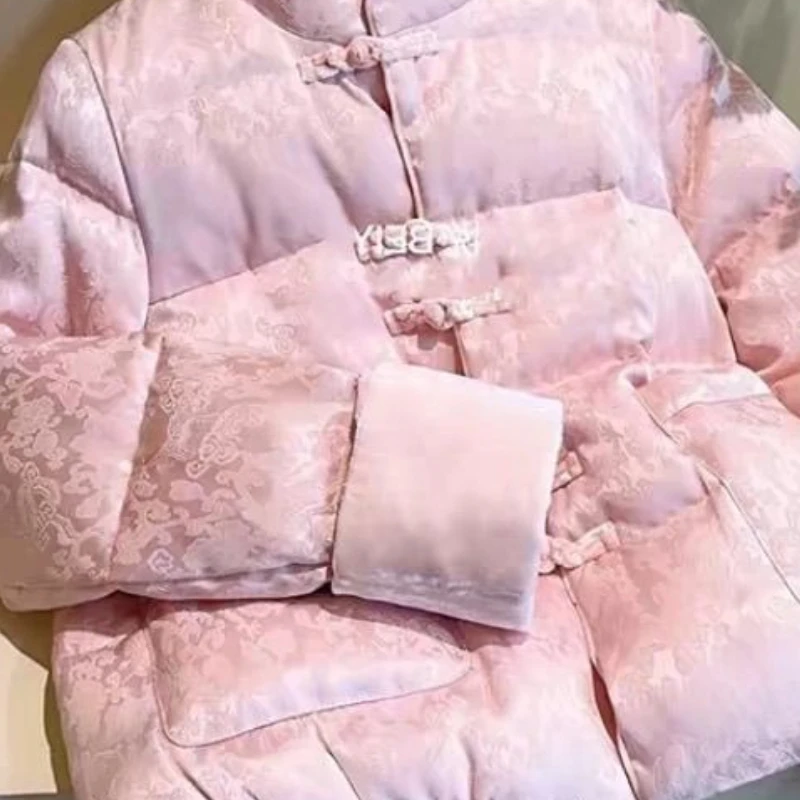 Women's Autumn Winter Tops Coat Tang Clothes Cotton Coat New Chinese Plate Personalized Slim Loose Leisure Fashion Soft Niche