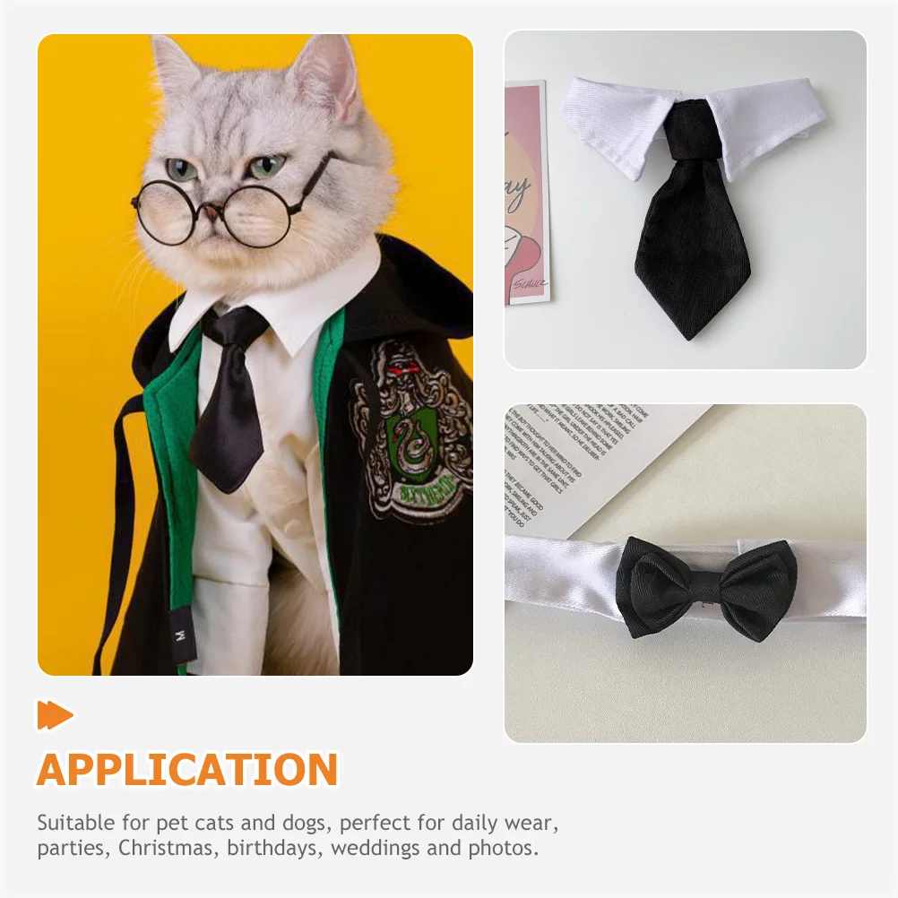 

2Pcs Pet Neck Ties Bow Tie Collar for Cats Dogs Wedding Birthday Christmas Party Pet Accessories Dog Tie Dog Necktie