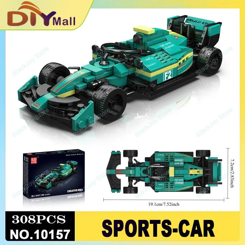 

308pcs High-tech Series Moc Simulation Racing Sports Car 10157 Building Blocks Brick Sport Vehicle Model Toys For Children Gifts