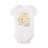 You Are My Sunshine When Skies Are Grey Summer Newborn Infant Baby Clothes Cute Toddler Jumpsuits Funny Unisex Bodysuits Outfits 4