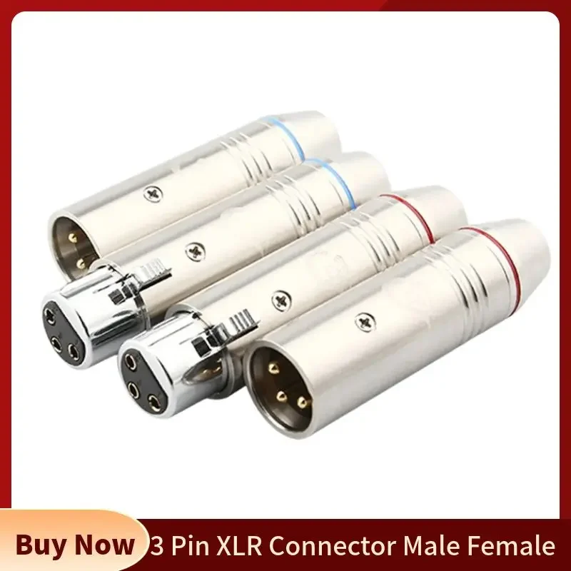 

XLR Connector 3 Pin Male Female Plug For Soldering Microphone Audio Cable Stainless Steel Speaker Terminal Consumer Electronics