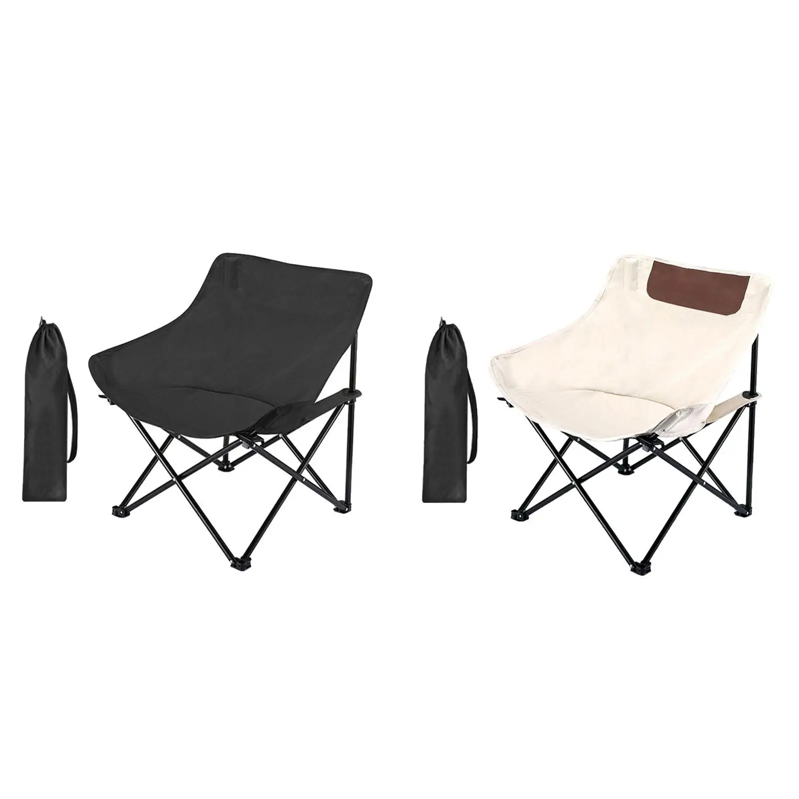 

Folding Camping Chair Anti Slip 120kg Heavy Duty with Back Handle Folded Chair for Park Sporting Events Backyard Hiking Barbecue