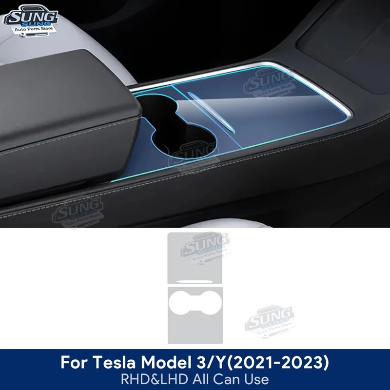 

Для Tesla Model 3 Y 2021-2023 Центральная консоль управления, панель внутренней защиты, ремонтная пленка, прозрачный ТПУ, автомобильная защита от царапин