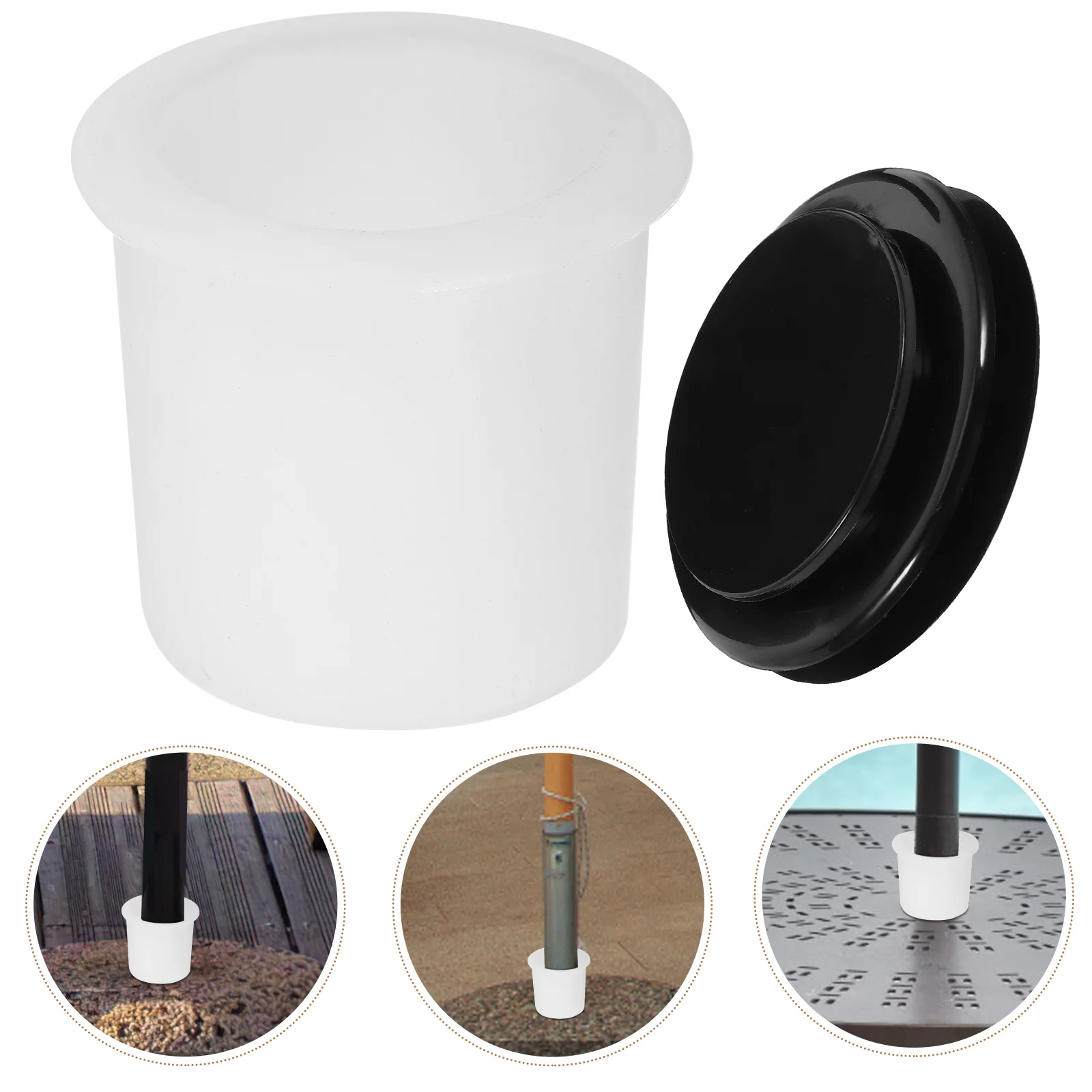 2 Pcs Sun Umbrella Protective Cover Fixing Plug Patio Table Hole Insert Umbrellas for Rain