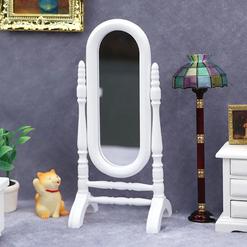 

Премиальное деревянное мини-зеркало для кукольного домика: реалистичный аксессуар для интерьера, очаровательный и износостойкий