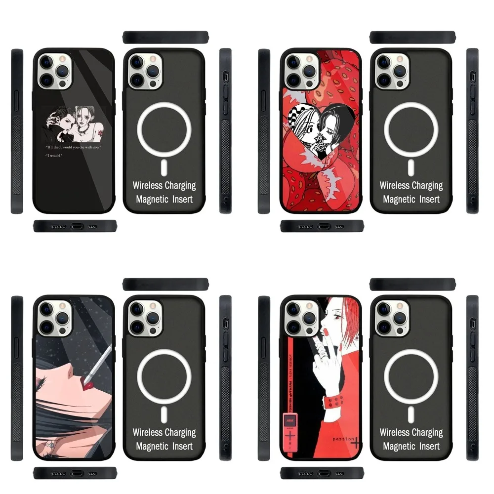 N-Nana Osaki Anime Phone Case Strong Magnetic For IPhone 15,14,13,Pro,Max,Plus,11,12,Mini For Magsafe Wireless Charging