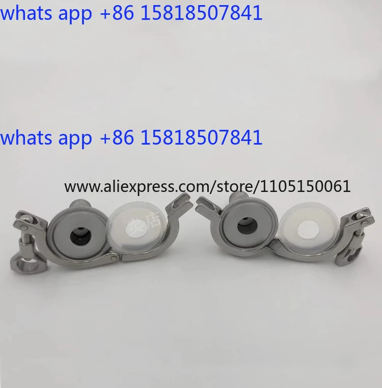 Clamp type hygienic diaphragm connector stainless steel thread quick-loading pressure gauge adapter